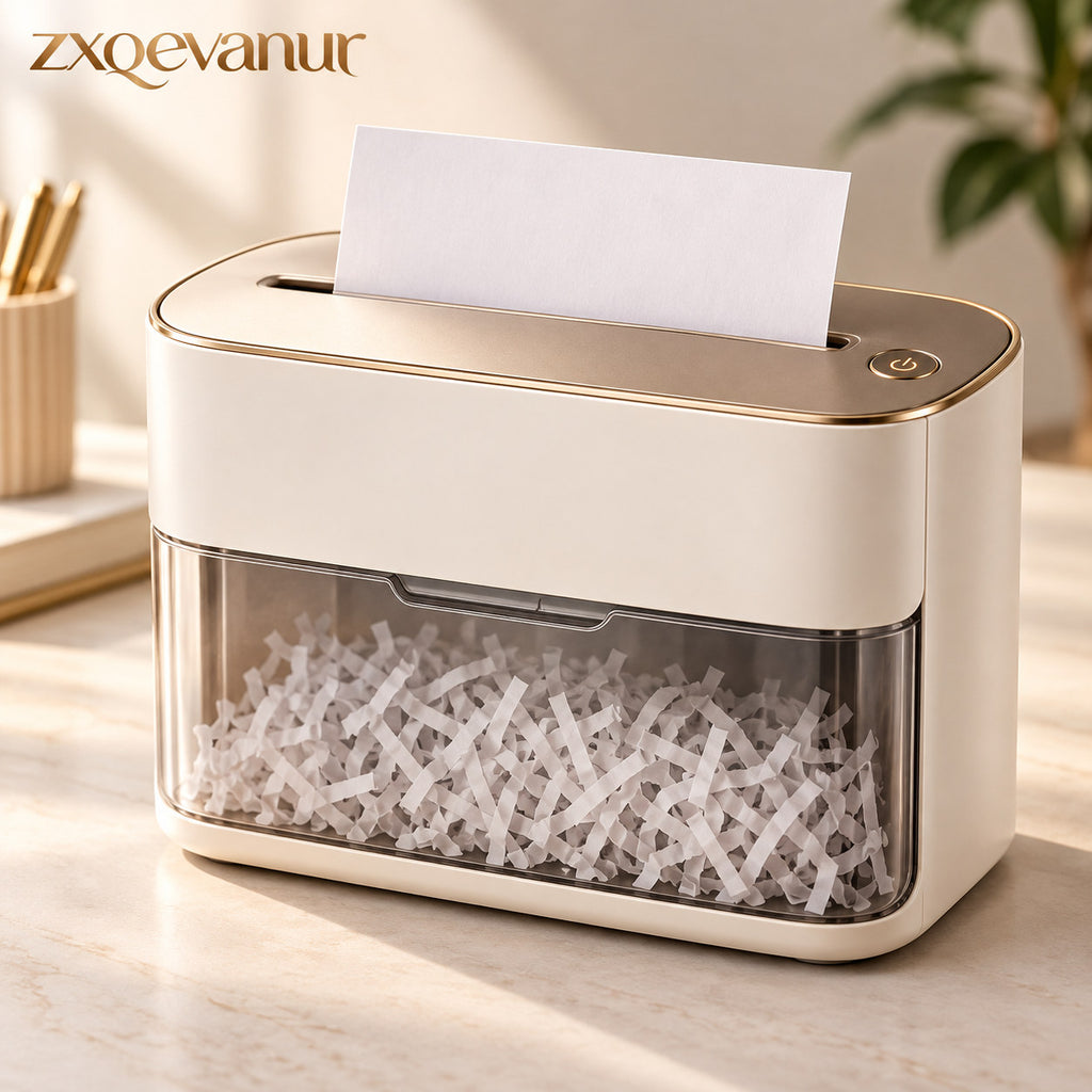 zxqevanur™ Compact Desktop Paper Shredder main product image